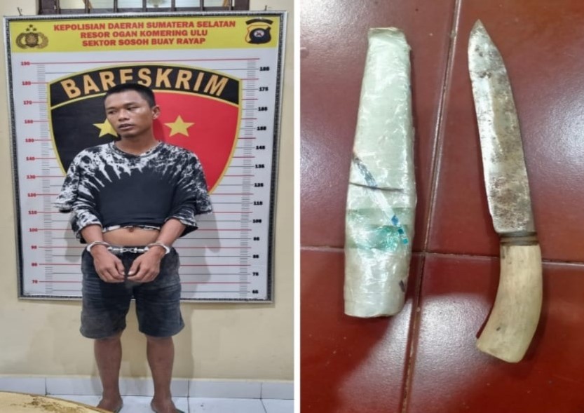 pelaku dan barbuk diamankan polisi