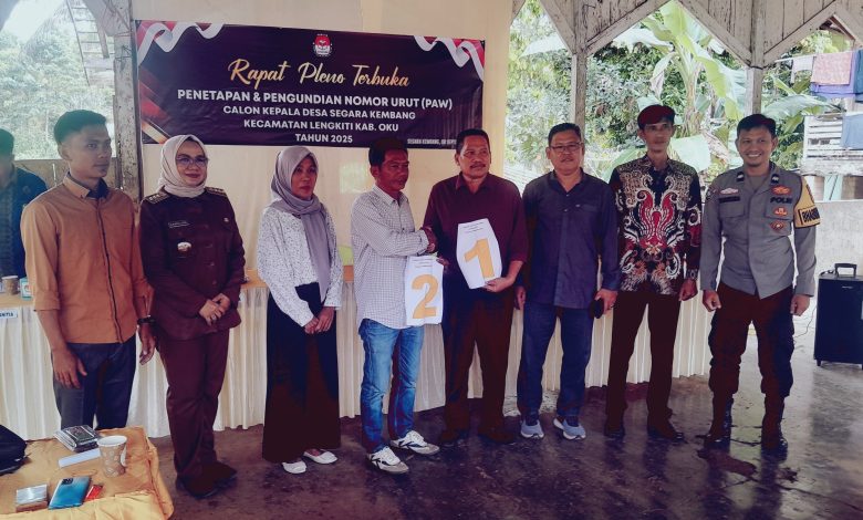 undian nomor urut Pilkades PAW Segara Kembang.