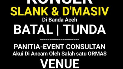 Konser Slank di Aceh Batal, Panitia Protes Sewa