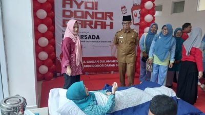 Bupati Teddy Pimpin Donor Darah Massal HUT ARSADA