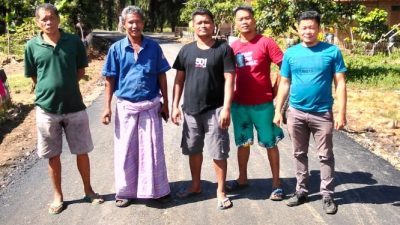 Jalan Hotmix Mompang 1-Poken Akhirnya Diperbaiki