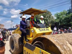 Ground Breaking Jalan Cor Beton di OKU, Dana Rp7 M