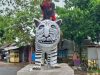 Patung macan putih viral