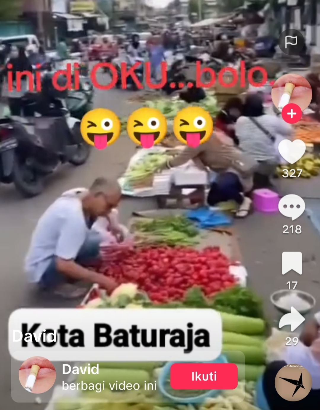 Pasar Tumpah Baturaja Viral