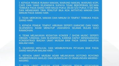 Himbauan bupati Oku