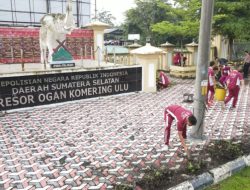 Polres Oku Gelar Jumat Bersih, Wujudkan Lingkungan Asri