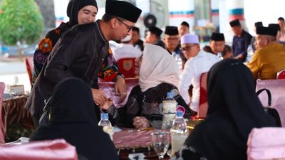 Peringatan Nuzulul Qur’an 1447 Hijriah dan buka puasa bersama di Pendopo Rumah Dinas Bupati Labusel, Jumat (6/3/2026).