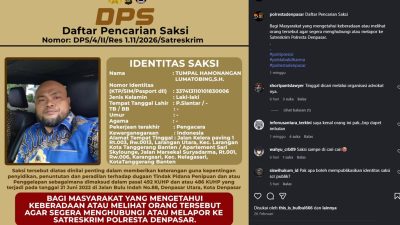 Tim Advokasi DePARI resmi melaporkan jajaran Polresta Denpasar ke Propam Mabes Polri pada Selasa (10/3/2026). Laporan ini merespons dugaan penyebaran data pribadi seorang advokat berstatus saksi.